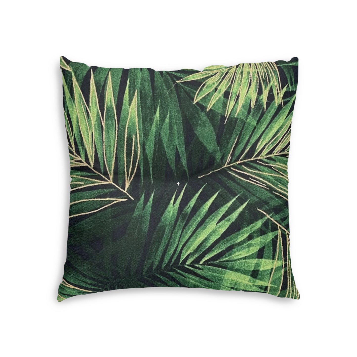 Tufted Floor Pillow, Square Palm Leaves