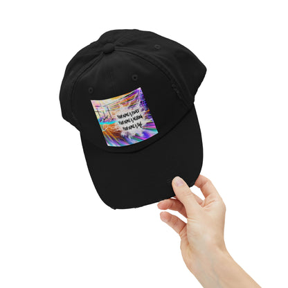 Your Name Unisex Distressed Cap