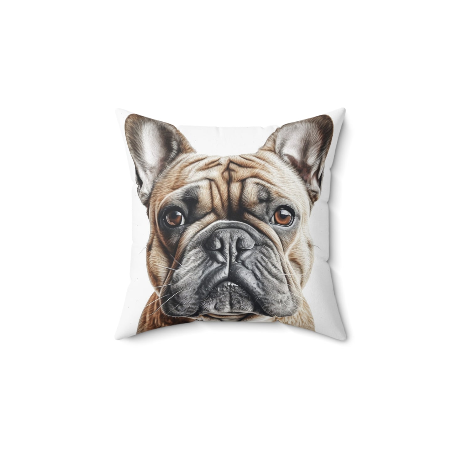 Spun Polyester Square Pillow Frenchie 2