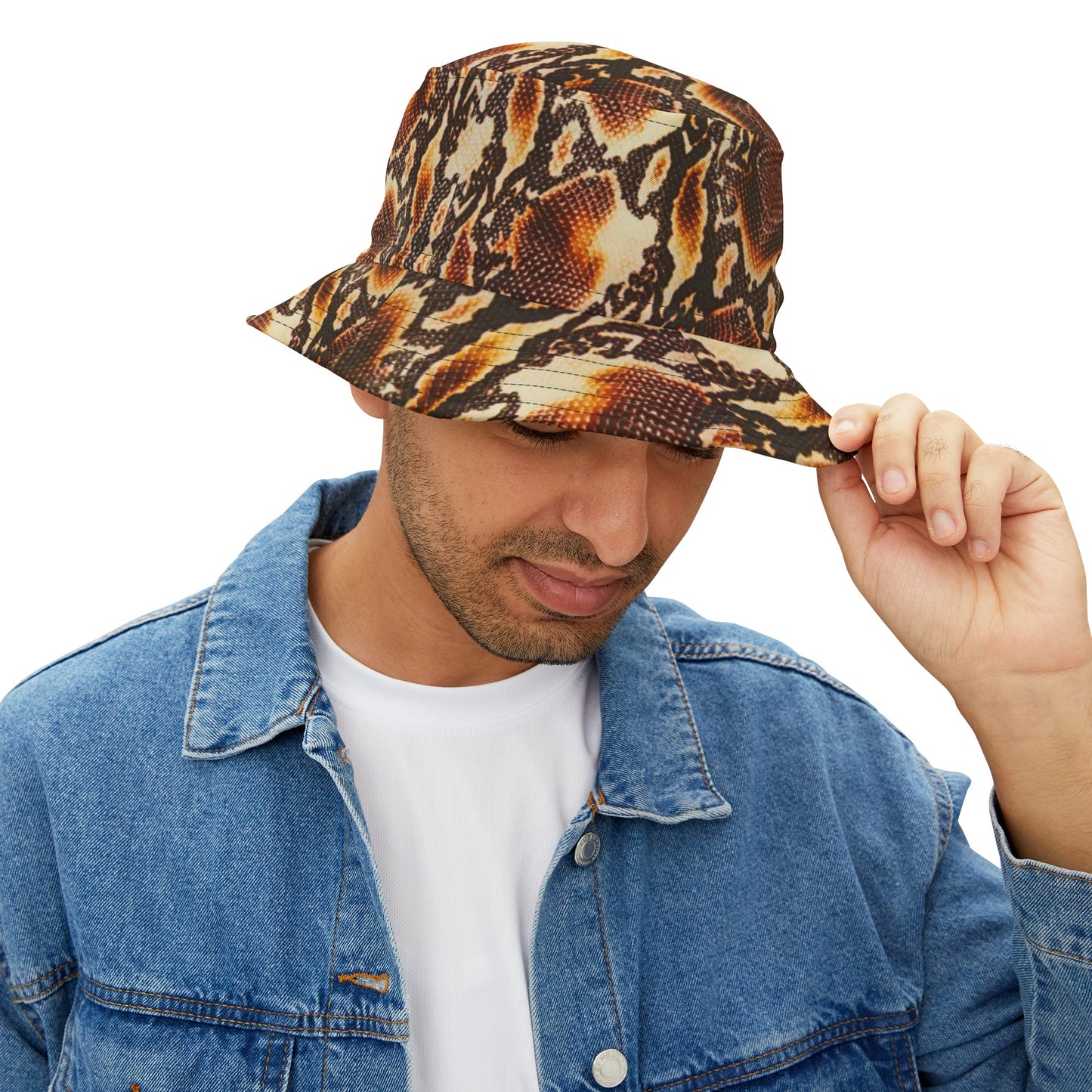 Bucket Hat (AOP) Python Brown