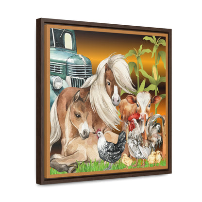 The Farm Gallery Canvas Wraps, Square Frame