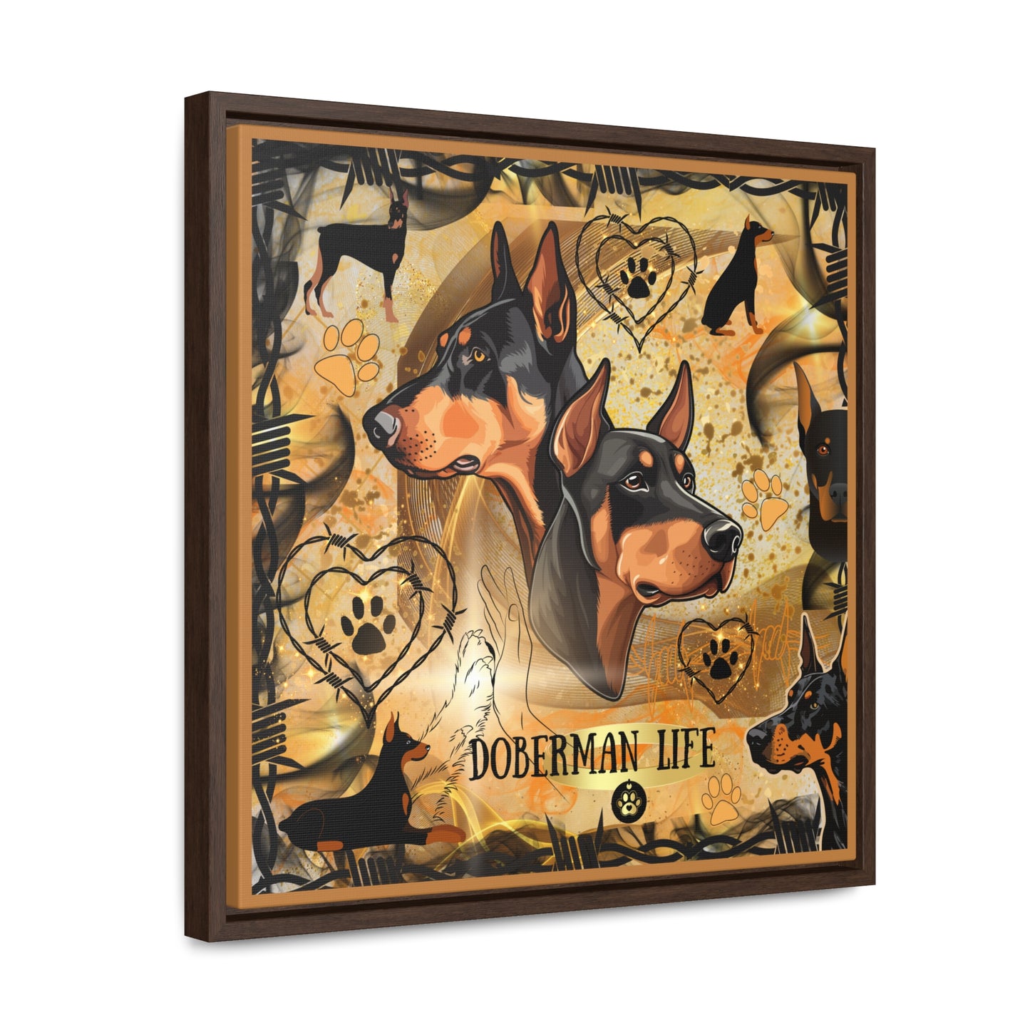 Doberman Life Canvas Wall Art