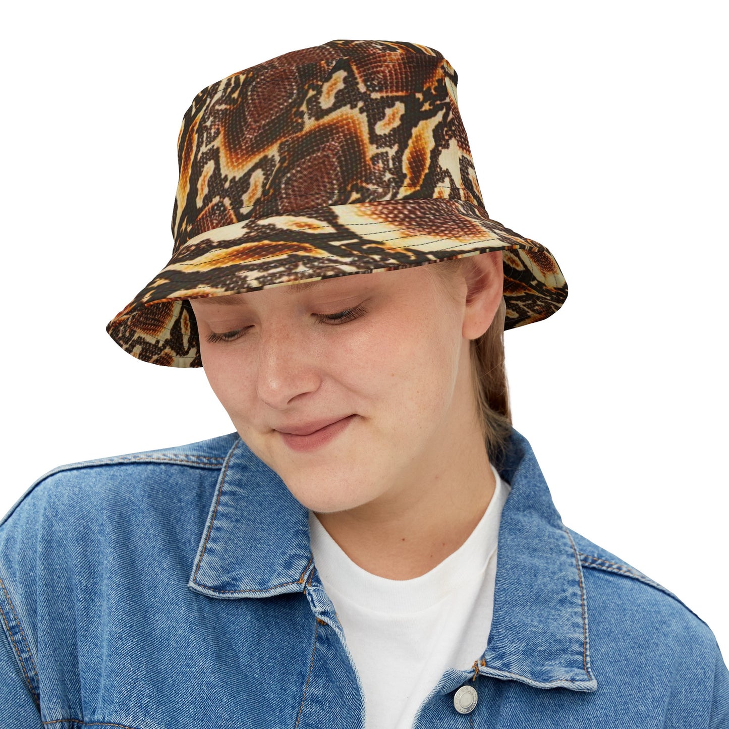 Bucket Hat (AOP) Python Brown