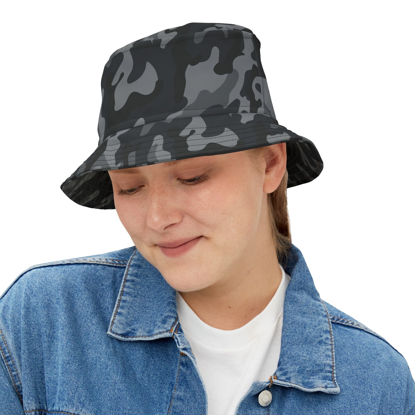 Bucket Hat (AOP) Camo Grey