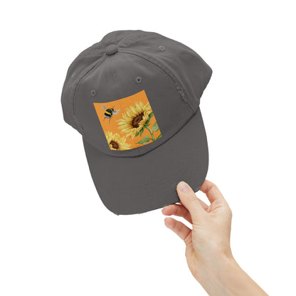 Bee Unisex Distressed Cap