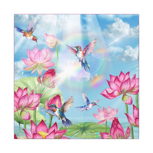 Sipping On Sunshine - Vibrant Floral Canvas Art, Colorful Bird Wall Decor, Nature Inspired Home Decor, Perfect Gift for Bird Lovers, Spring Home Decor