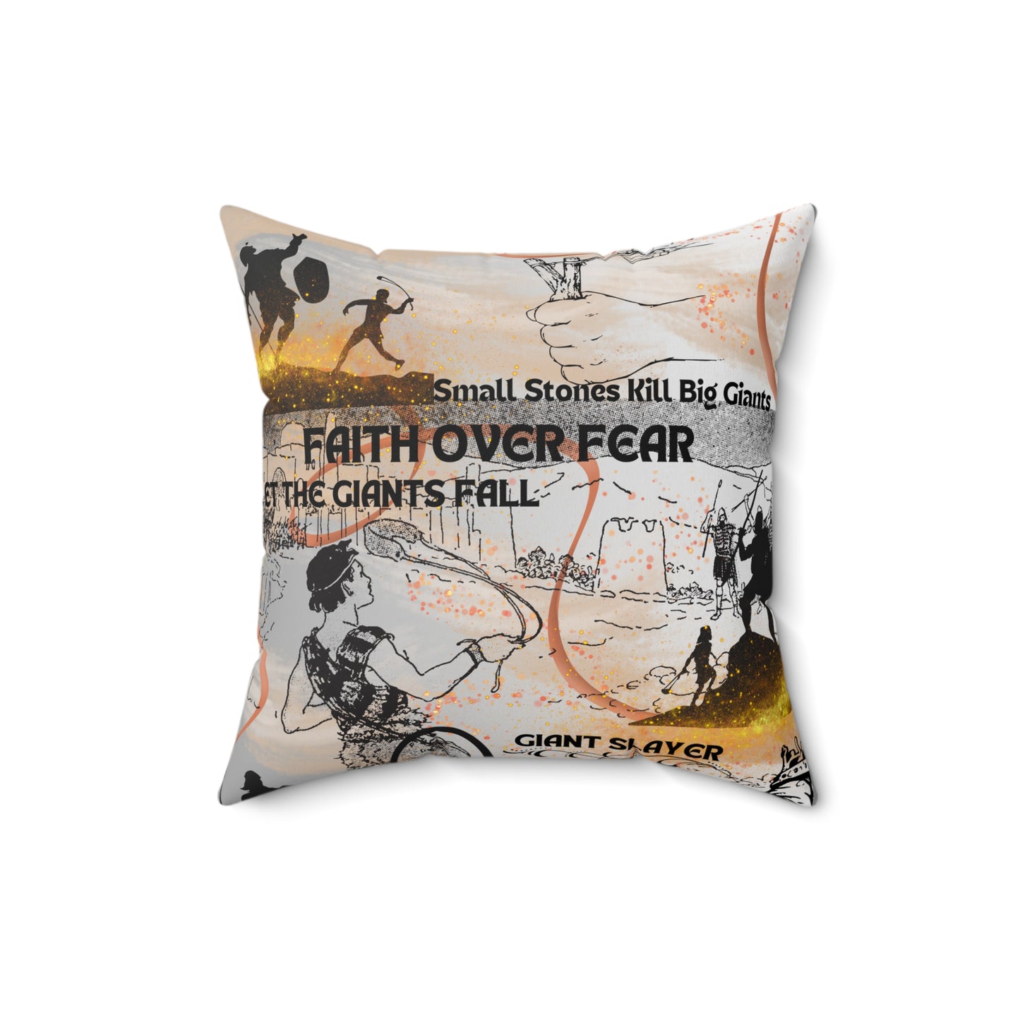 Faith Over Fear Spun Polyester Square Pillow