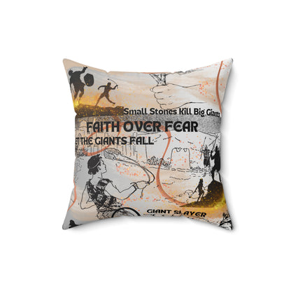 Faith Over Fear Spun Polyester Square Pillow