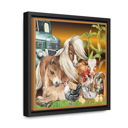 The Farm Gallery Canvas Wraps, Square Frame