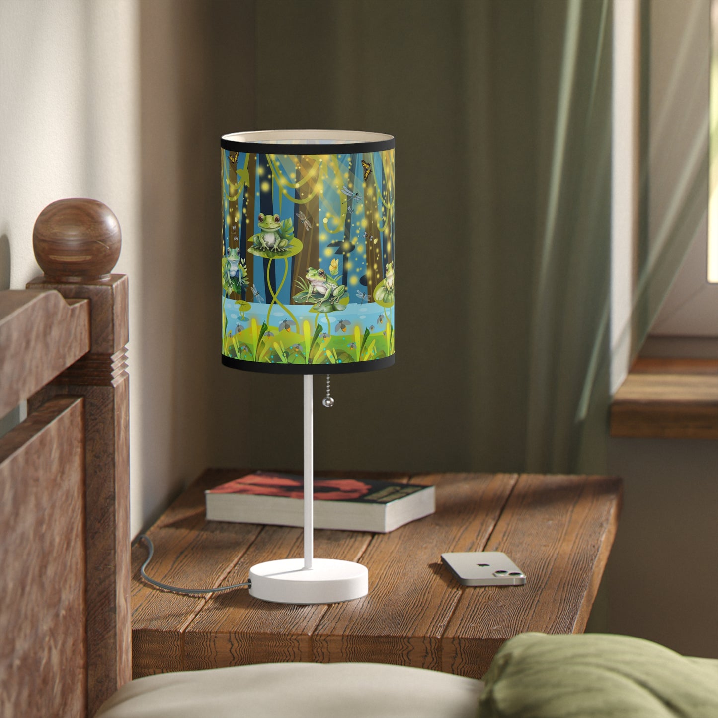 Frogs And Fireflies Lamp on a Stand, US|CA plug