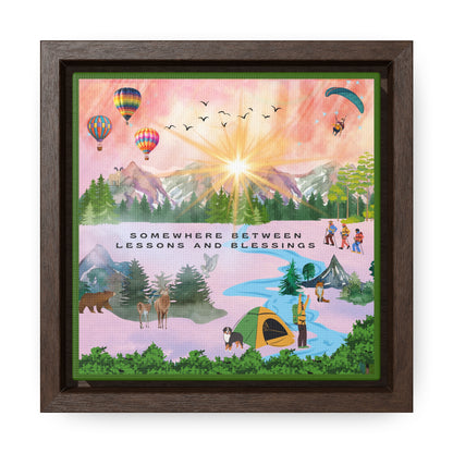 Somewhere Between Lessons And Blessings Canvas Wall Art