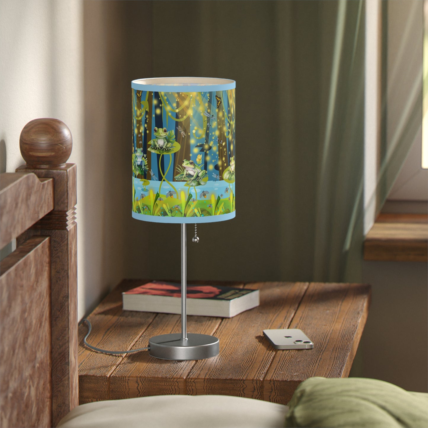 Frogs And Fireflies Lamp on a Stand, US|CA plug