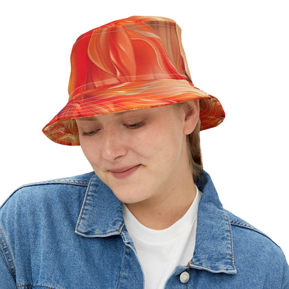 Bucket Hat (AOP) Orange Floral 2