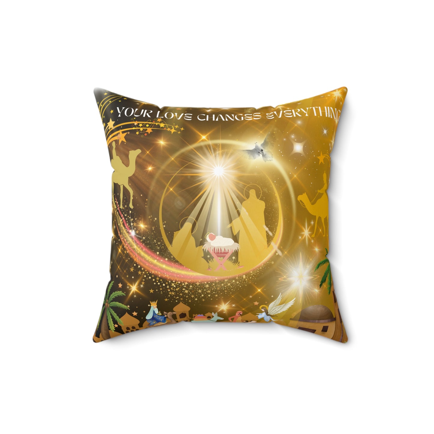 Your Love Changes Everything Spun Polyester Square Pillow