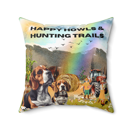 Happy Howls Spun Polyester Square Pillow