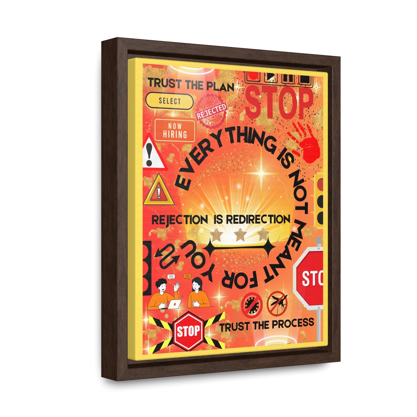 Rejection is Redirection Canvas Wall Art