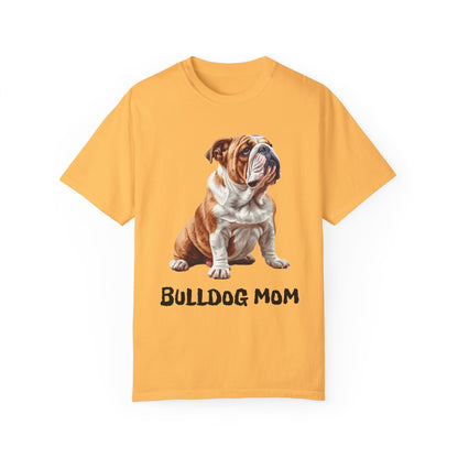 Bulldog Mom Unisex Garment-Dyed T-shirt