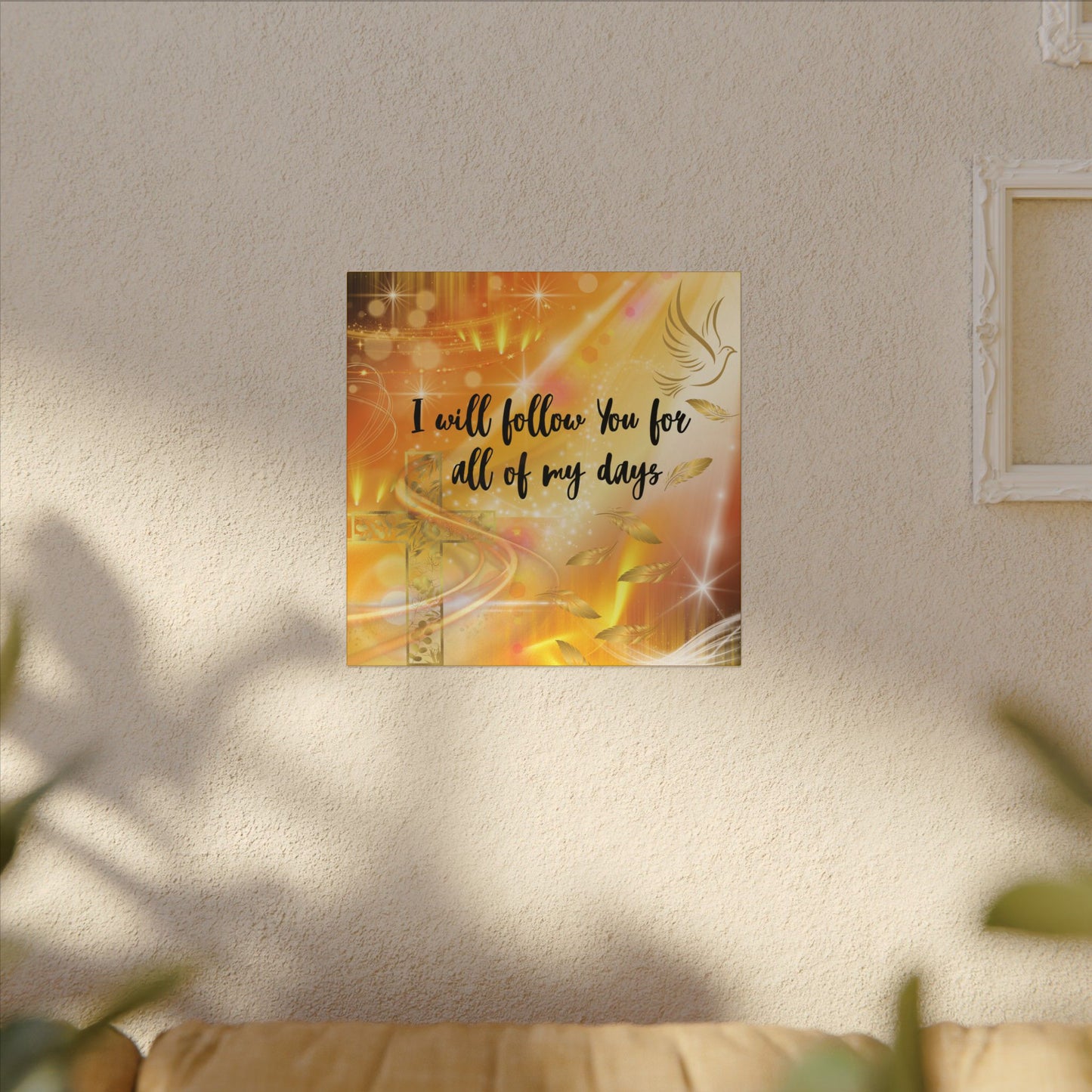 I Will Follow - Inspirational Canvas Wall Art, Faith Decor, Spiritual Gift, Christian Home Decoration, Uplifting Scripture Wall Art