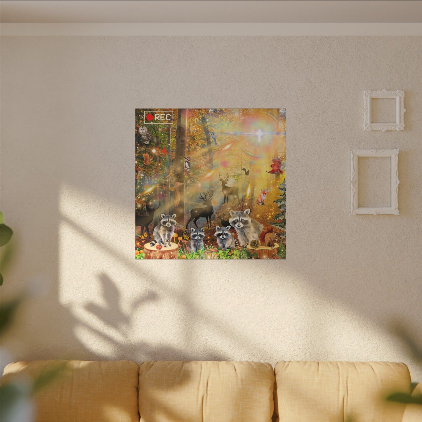 Take A Hike - Nature-Themed Canvas Art, Wildlife Decor, Forest Wall Art, Animal Lovers Canvas, Magical Forest Painting