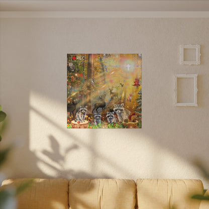 Take A Hike - Nature-Themed Canvas Art, Wildlife Decor, Forest Wall Art, Animal Lovers Canvas, Magical Forest Painting