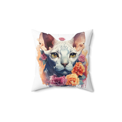 Spun Polyester Square Pillow Sphynx 3