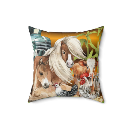 The Farm Spun Polyester Square Pillow