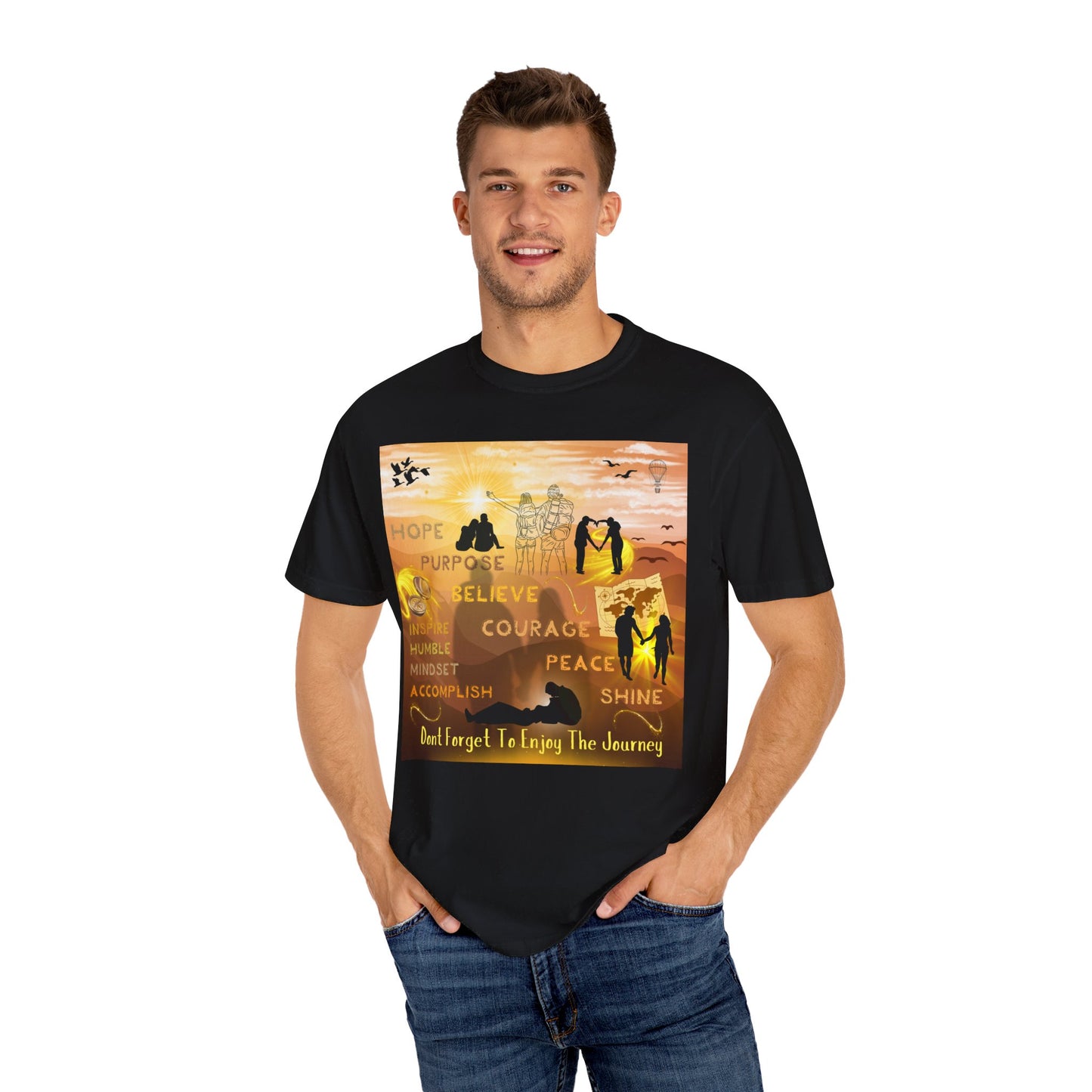 Enjoy The Journey Unisex Garment-Dyed T-shirt