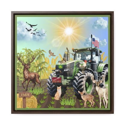 Farming In Florida Seminoles Gallery Canvas Wraps, Square Frame