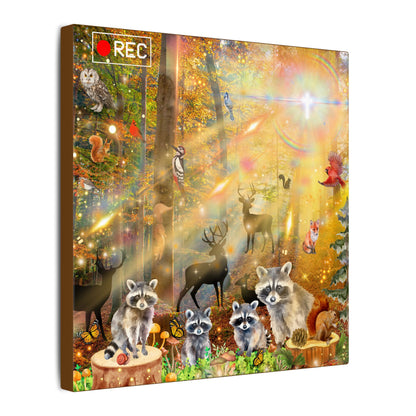 Take A Hike - Nature-Themed Canvas Art, Wildlife Decor, Forest Wall Art, Animal Lovers Canvas, Magical Forest Painting