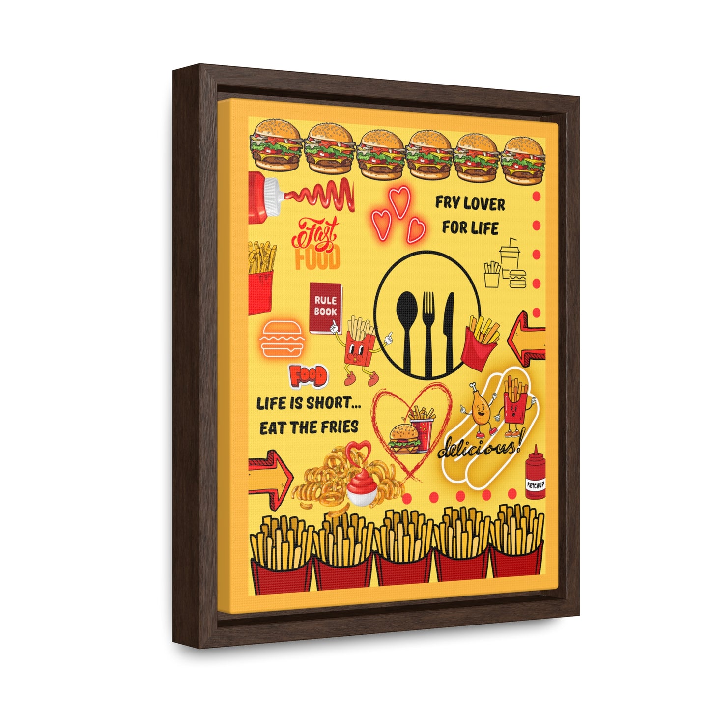 Eat The Fries Canvas Wall Art