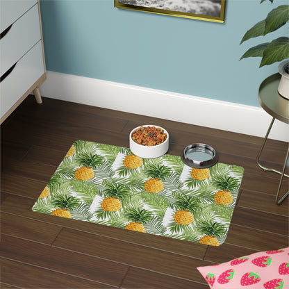 Pet Food Mat (12x18) Pineapple Palm