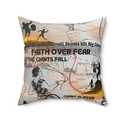 Faith Over Fear Spun Polyester Square Pillow