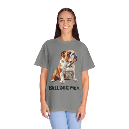 Bulldog Mom Unisex Garment-Dyed T-shirt