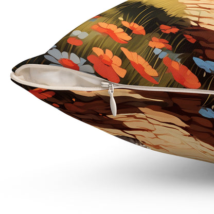 Westie 2 Spun Polyester Square Pillow