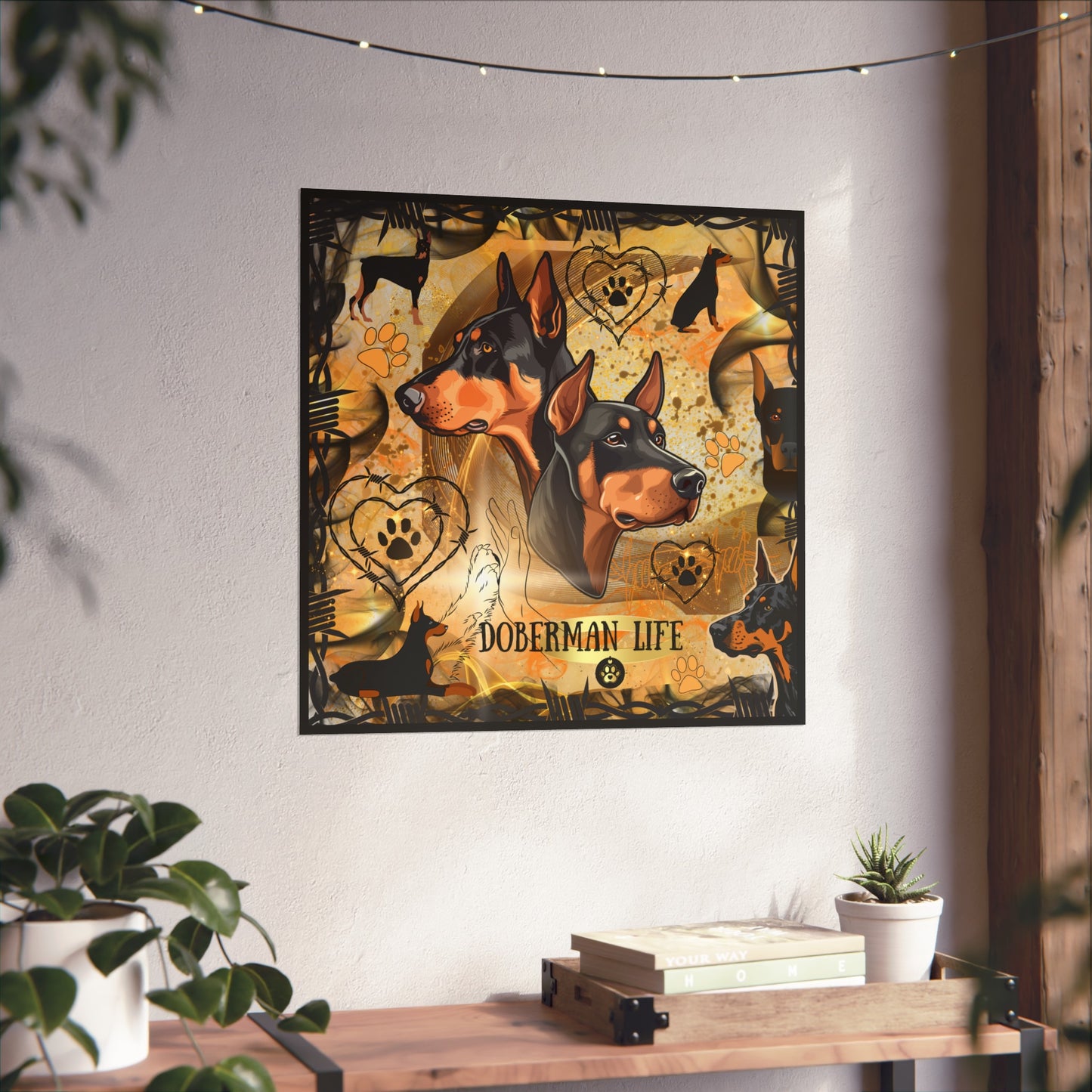 Doberman Life Fine Art Poster