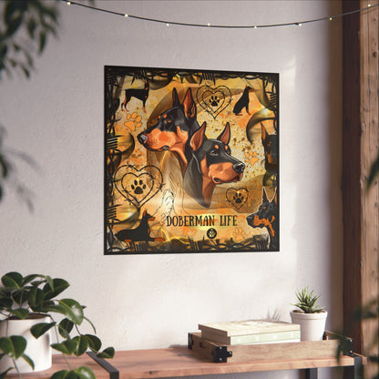 Doberman Life Fine Art Poster