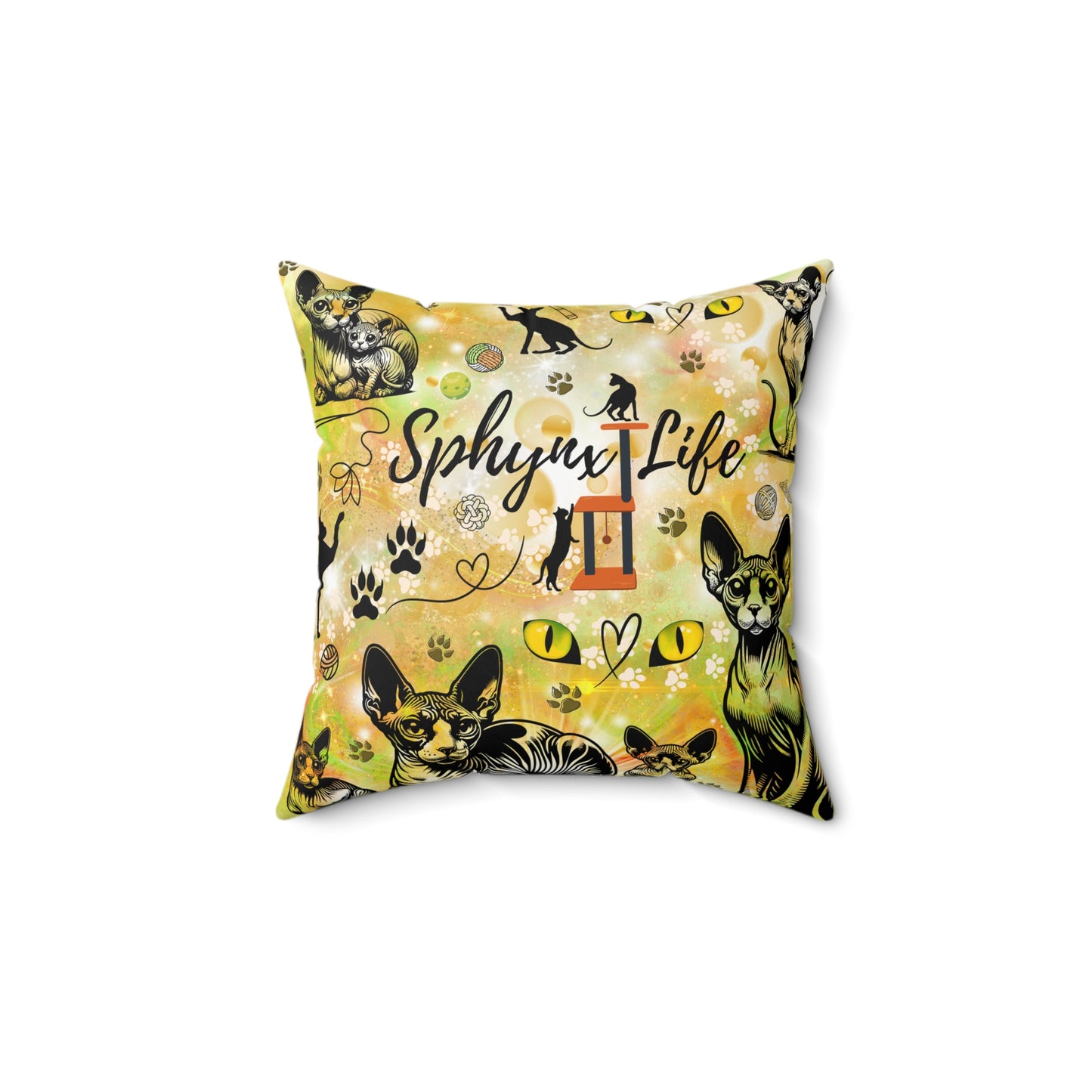 Sphynx Spun Polyester Square Pillow