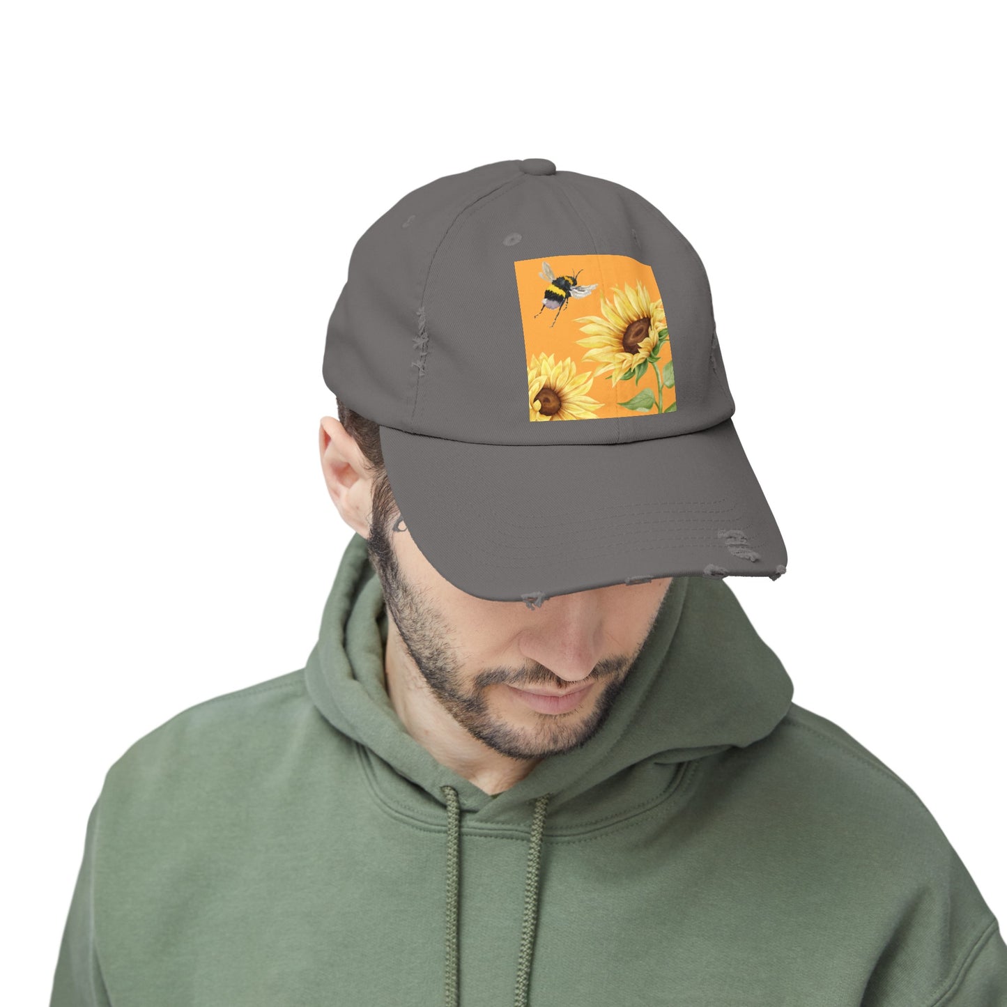 Bee Unisex Distressed Cap