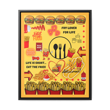 Eat The Fries Canvas Wall Art