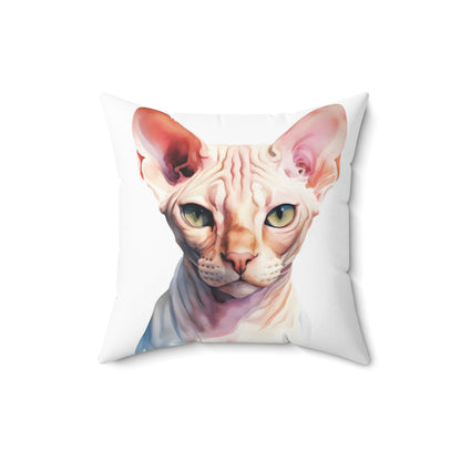 Spun Polyester Square Pillow Sphynx 2