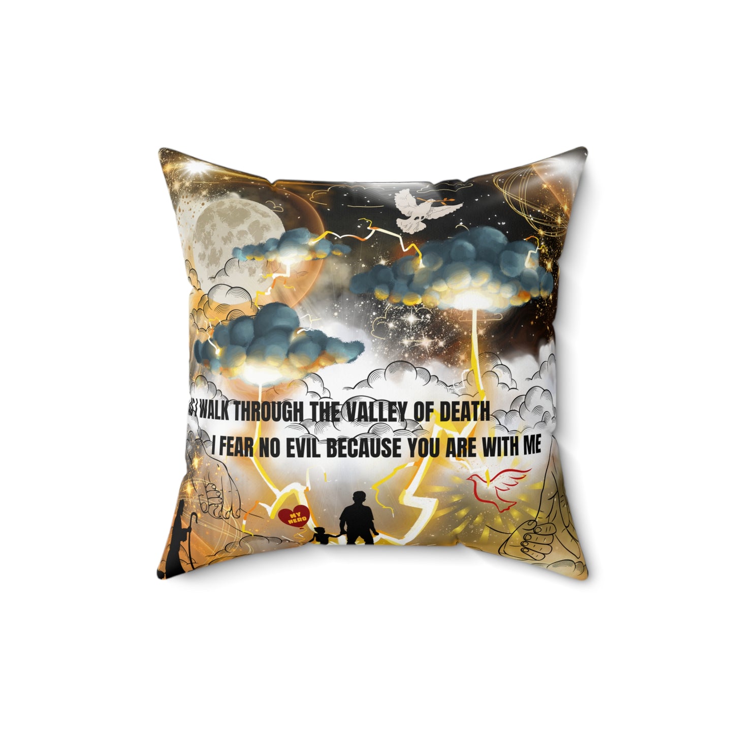 I Fear No Evil Spun Polyester Square Pillow