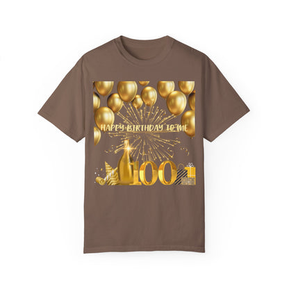 Happy Birthday 100 Unisex Garment-Dyed T-shirt