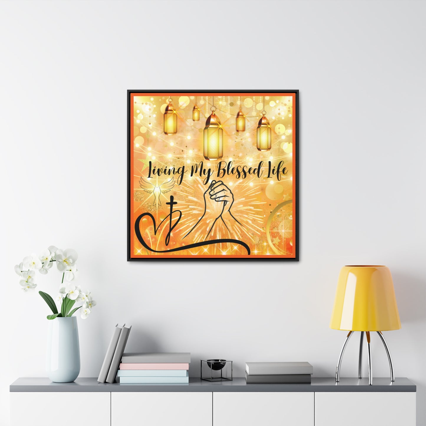 Living My Blessed Life Gallery Canvas Wraps, Square Frame