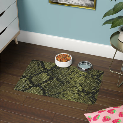 Pet Food Mat (12x18) Python Green