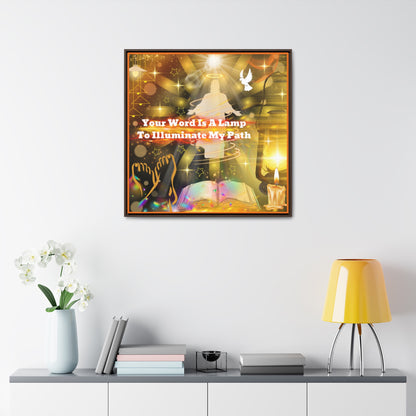 Your Word Gallery Canvas Wraps, Square Frame