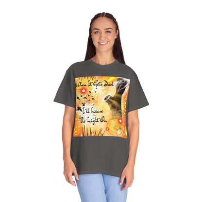 Leave The Light On Unisex Garment-Dyed T-shirt