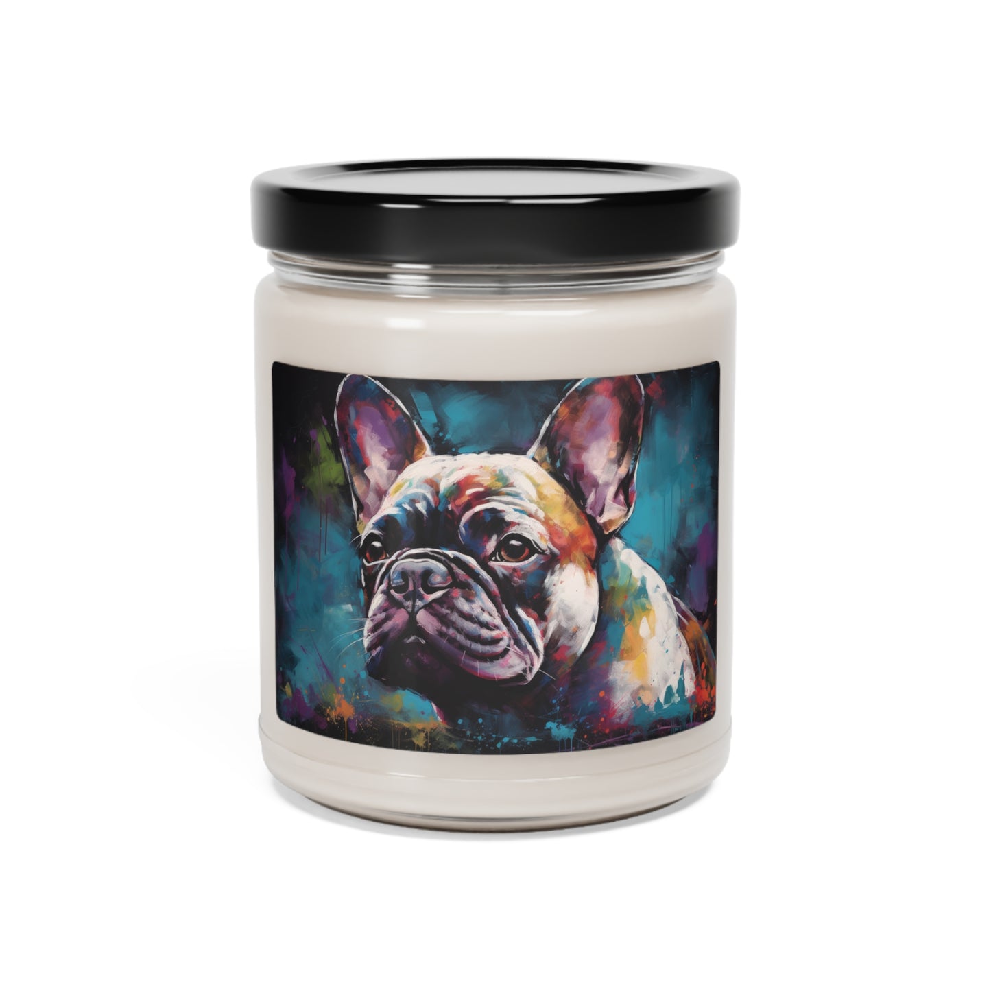 Frenchie Blue Scented Soy Candle, 9oz