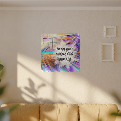 Your Name - Inspirational Wall Art Canvas, Motivational Home Decor, Faith-Based Gift, Religious Art for Home, Modern Canvas Print, Uplifting Artwork