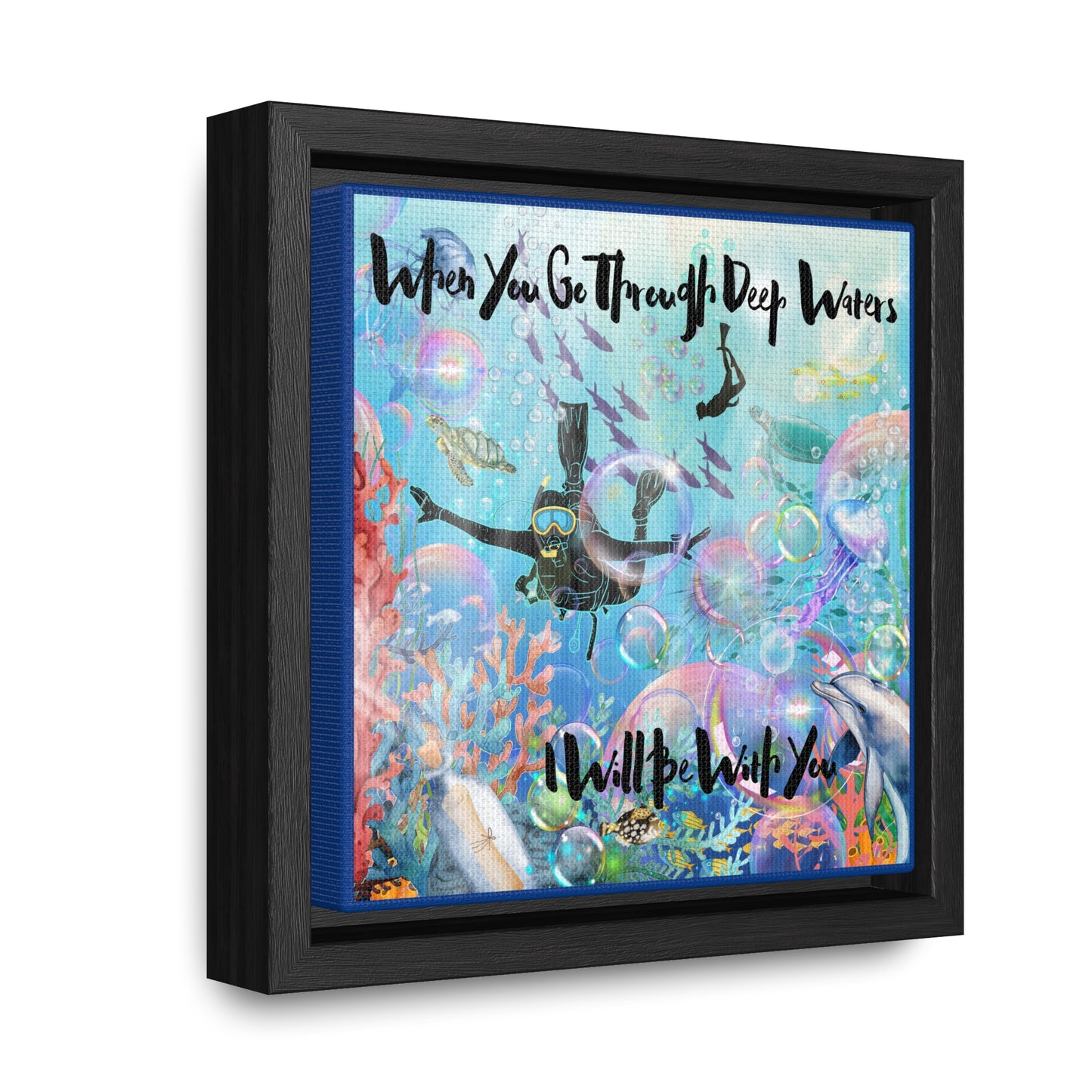 I WIll Be With You Gallery Canvas Wraps, Square Frame