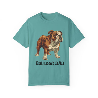 English Bulldog Dad Unisex Garment-Dyed T-shirt